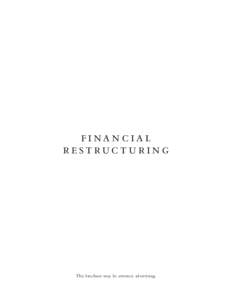 Financial Restructuring Brochure