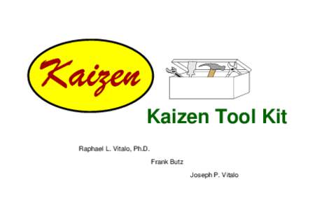 The Kaizen Tool Kit - Version 1.5