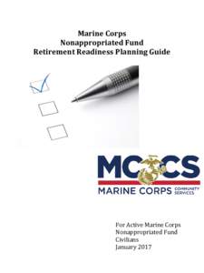 Marine Corps Nonappropriated Fund Retirement Readiness Planning Guide For Active Marine Corps Nonappropriated Fund