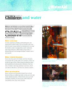 Matter / Sewerage / Glastonbury Festival / WaterAid / Drinking water / Sanitation / Water / WASH / Trachoma / Health / Hygiene / Millennium Development Goals
