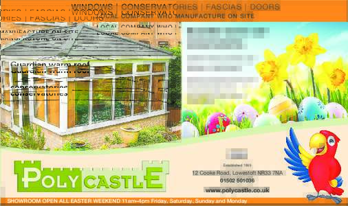 WINDOWS | CONSERVATORIES | FASCIAS | DOORS LOCAL COMPANY WHO MANUFACTURE ON SITE Guardian warm roof conservatories Cooler in the summer and
