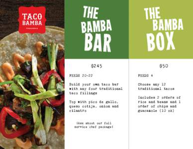 Taco Bamba by Victor Albisu