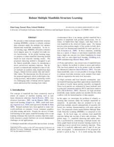 Robust Multiple Manifolds Structure Learning