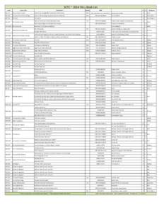 SCTC ~ 2014 FALL Book List Code Edition  ISBN