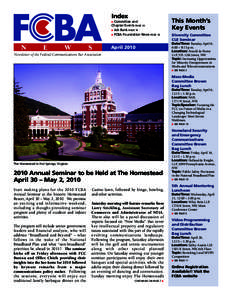 Index Committee and Chapter Events PAGE 10  Job Bank PAGE 19  FCBA Foundation News PAGE 18 