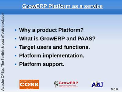 Apache OFBiz: The flexible & cost effective solution  GrowERP Platform as a service 