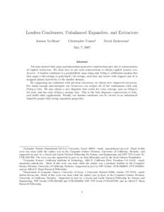 Lossless Condensers, Unbalanced Expanders, and Extractors Amnon Ta-Shma∗ Christopher Umans†  David Zuckerman‡