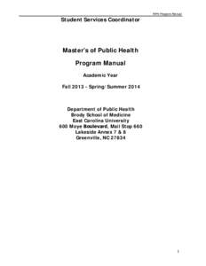 Microsoft Word - ECU MPH Program Manual[removed]rev[removed]