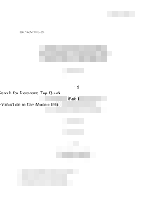 IEKP-KASearch for Resonant Top Quark Pair Production in the Muon+Jets Channel with the CMS Detector Jochen Ott