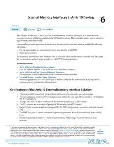 
External Memory Interfaces in Arria 10 Devices
