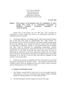 F. NoTPL Government of India Ministry of Finance Department of Revenue Central Board of Direct Taxes 21st May, 2015