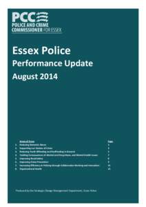 Essex Police  Performance Update August.