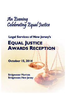 An Evening Celebrating Equal Justice Legal Services of New Jersey’s EQUAL JUSTICE AWARDS RECEPTION