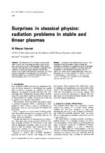 Eur. J. Phys156. Printed in Northern Ireland  150 Surprises in classical physics: radiation problems in stable and
