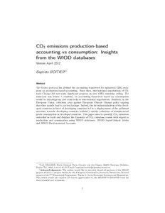 CO2 emissions production-based accounting vs consumption: Insights from the WIOD databases