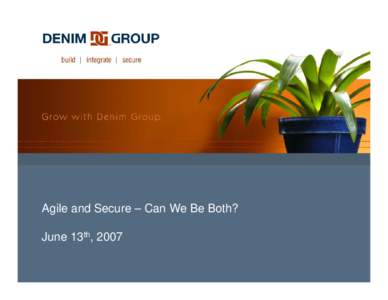 Microsoft PowerPoint - DenimGroup_AgileAndSecure_SASPIN_20070613.ppt [Compatibility Mode]