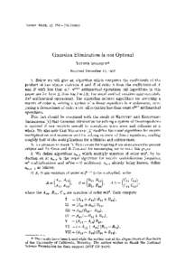 Gaussian elimination is not optimal