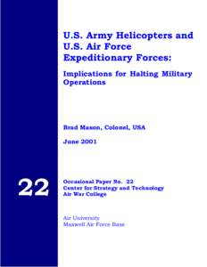 U.S. Army Apache Helicopters and U.S. Air Force Expeditionary Forces: Implications for Future Military Operations