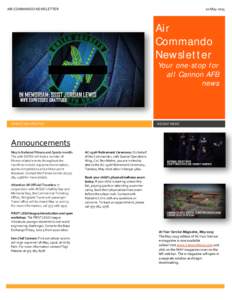 AIR COMMANDO NEWSLETTER  20 May 2015 Air Commando
