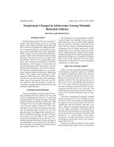 Adolescence / Anthropometry / Pseudoscience / Racism / Somatotype and constitutional psychology / Statistics / Mental retardation / Sample maximum and minimum / Intelligence quotient / Human body / Body shape / Intelligence