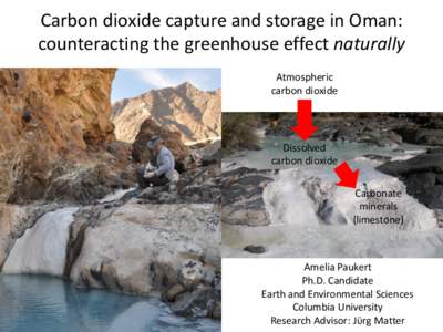 Carbon dioxide capture and storage in Oman: counteracting the greenhouse effect naturally Atmospheric carbon dioxide  Dissolved