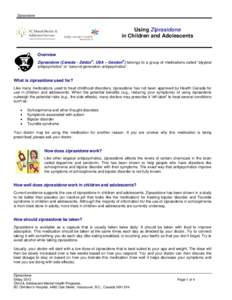 Microsoft Word - Ziprasidone medication information - May 2013.doc