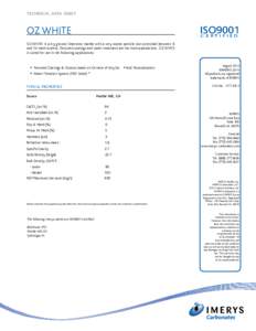 technical data sheet  ISO9001 OZ WHITE