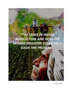 Microsoft Word - THE CRISIS IN INDIAN AGRICULTURE AND HOW THE MINING INDUSTRY COULD HELP SOLVE THE PROBLEM