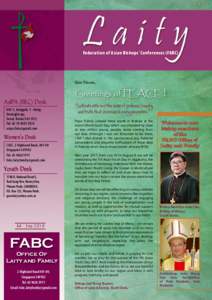 Federation of Asian Bishops’ Conferences (FABC)  Dear Friends, AsIPA (BEC) Desk 	 643-1, Junggok, 1 - dong,