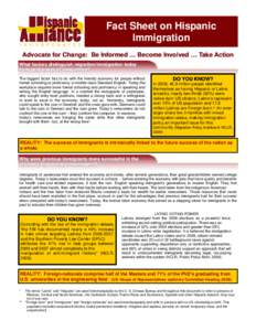 Hispanic Alliance Fact Sheet - Immigration - Formatted