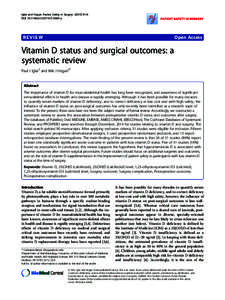 Vitamin D status and surgical outcomes: a systematic review