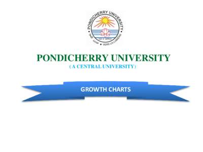 PONDICHERRY UNIVERSITY ( A CENTRAL UNIVERSITY) GROWTH CHARTS  NO OF SCHOOLS, DEPTS, CENTRES & CHAIRS