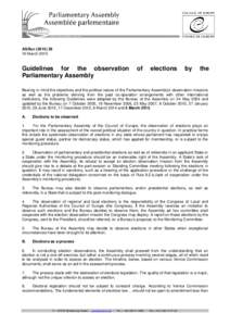 AS/BurMarch 2015 Guidelines for the observation Parliamentary Assembly