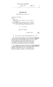 LAWS OF ANTIGUA AND BARBUDA  (CAP. 50 Bills of Lading
