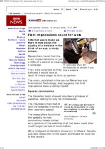 BBC NEWS | Technology | First impressions count for web