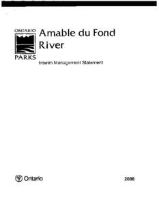 ONTARIO  Amable du Fond River  PARKS