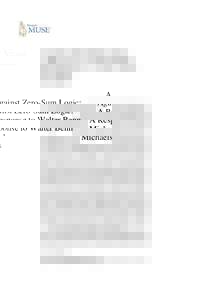 ALH18(2).book Page 303 Friday, April 7, 2006 8:41 PM  Against Zero-Sum Logic: A Response to Walter Benn Michaels Michael Rothberg