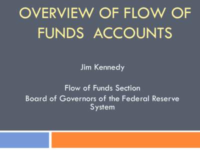 U.S. Flow of Funds Accounts