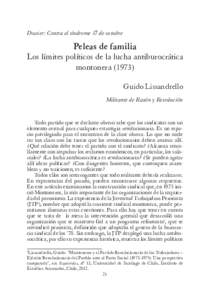 Dossier: Contra el síndrome 17 de octubre  Peleas de familia Los límites políticos de la lucha antiburocrática montoneraGuido Lissandrello
