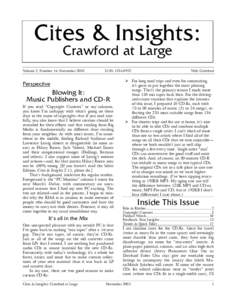 Cites & Insights: Crawford at Large Volume 2, Number 14: NovemberISSN