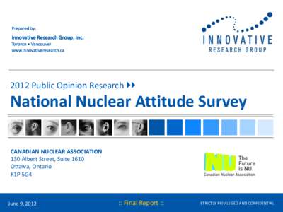 Canadian Nuclear Attitude Survey   April 2011