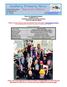 Sunbury Primary News Sunbury Primary School May 21stEdition 15