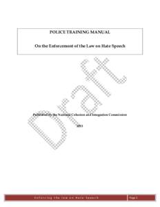 Microsoft Word - TRAINING MANUAL ON HATE SPEECH FOR KENYA POLICE SERVICE 1 _Autosaved_.docx