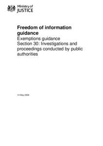 Ministry of Justice consultation paper