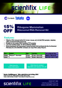 15% OFF Ribogone Mammalian  Ribosomal RNA Removal Kit