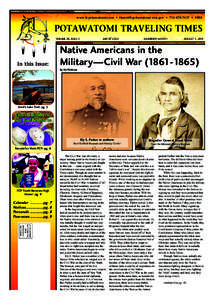www.fcpotawatomi.com • [removed] • [removed] • FREE  POTAWATOMI TRAVELING TIMES VOLUME 20, ISSUE 3  In this Issue: