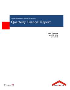 Quarterly Financial Report - First Quarter, March 31, 2016
