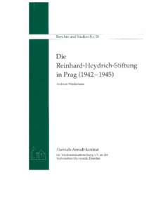 Andreas Wiedemann  Die Reinhard-Heydrich-Stiftung in Prag