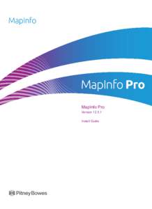 MapInfo Pro VersionInstall Guide Notices