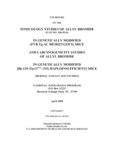 NTP REPORT ON THE TOXICOLOGY STUDIES OF ALLYL BROMIDE (CAS NO[removed])